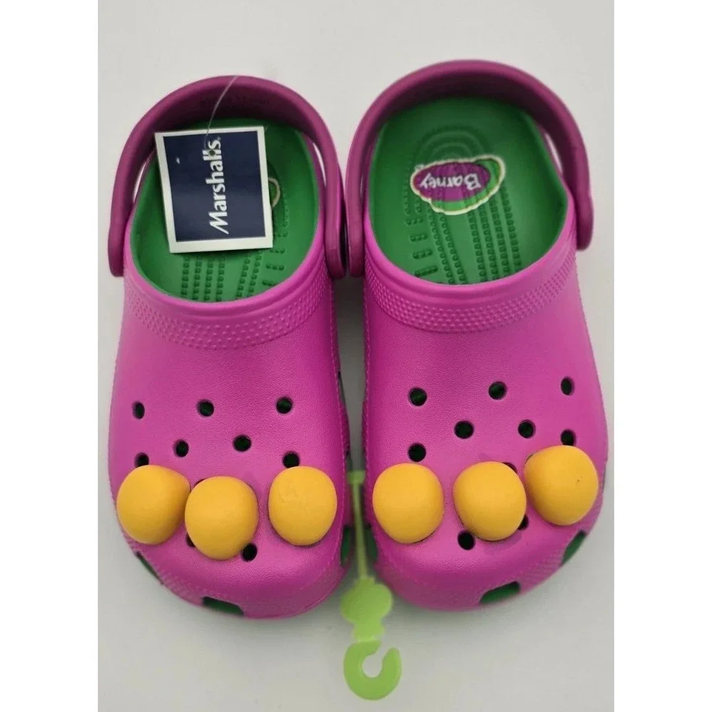 Crocs Kids' Size‎ J2 Barney Classic Clog Limited Edition Big Kids NWOT